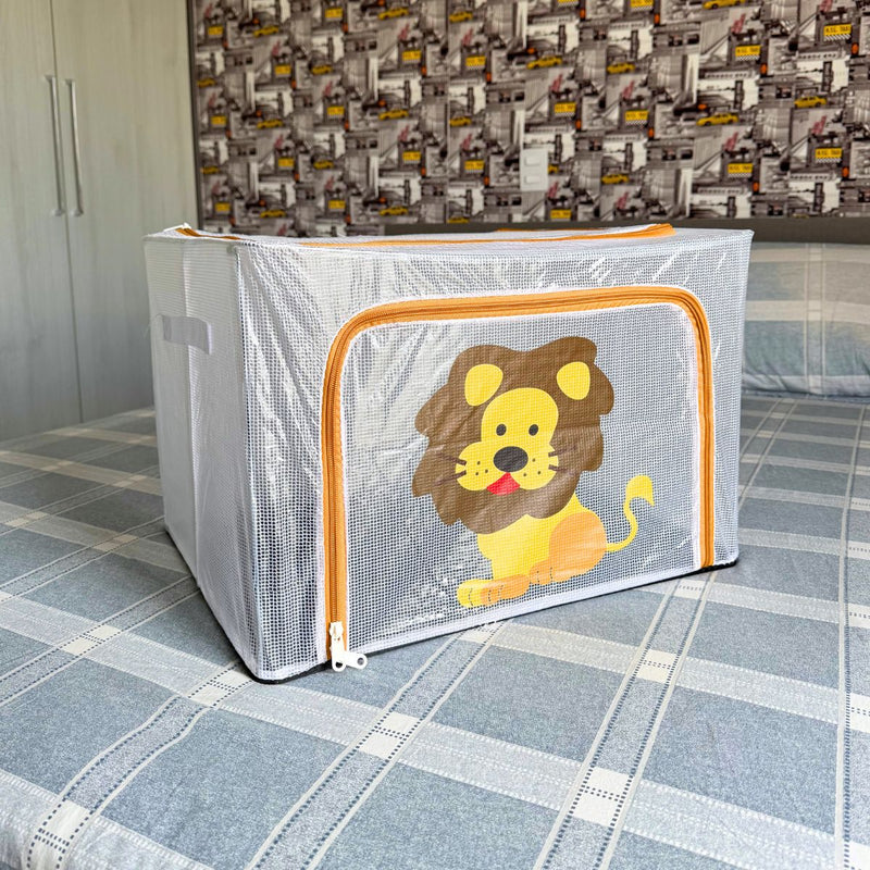 Organizador Infantil com Zíper – Grande (66L) para Brinquedos e Roupas