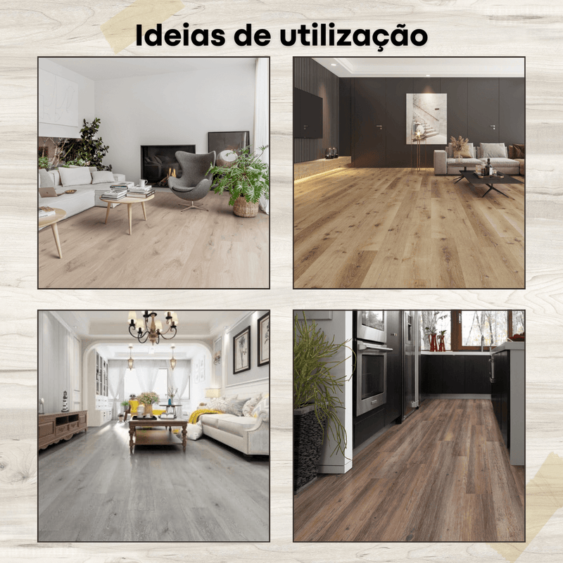 Piso Vinílico Autocolante Pvc Revestimento Adesivo Madeira 1un