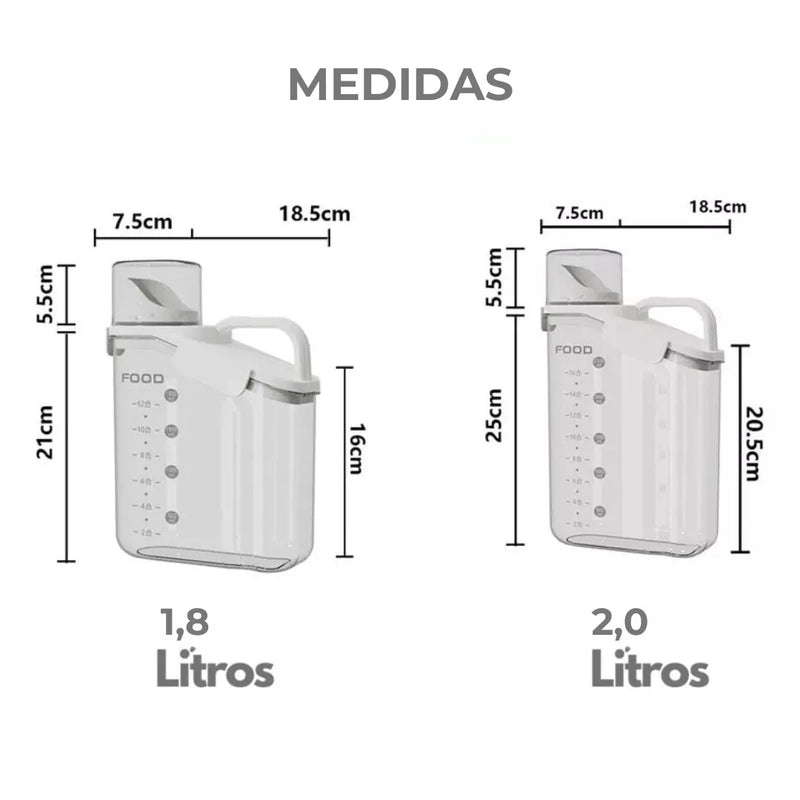 Kit Pote Premium Hermético Copo Medidor - Tazzi