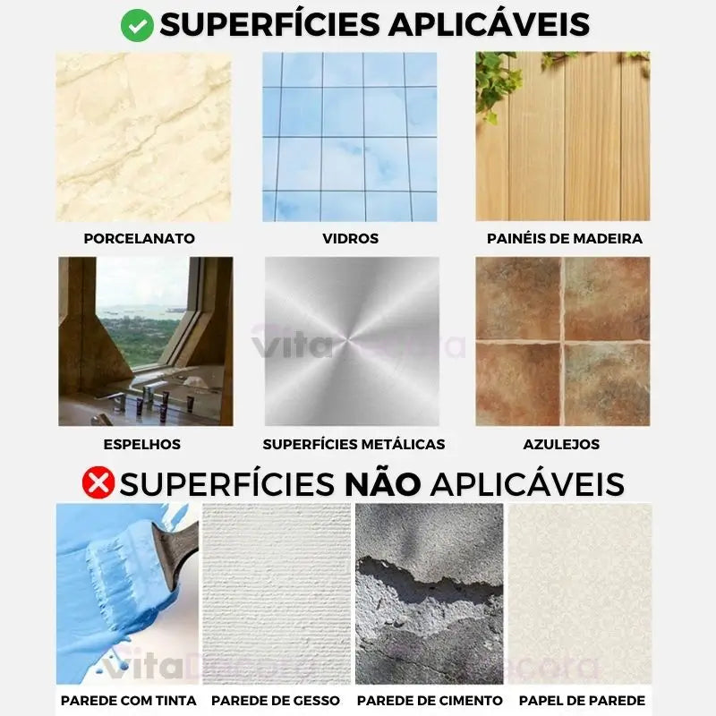 VitaCril - Suporte Organizador Acrílico + Kit Adesivos ProFix™ de BRINDE!