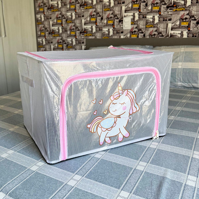 Organizador Infantil com Zíper – Grande (66L) para Brinquedos e Roupas