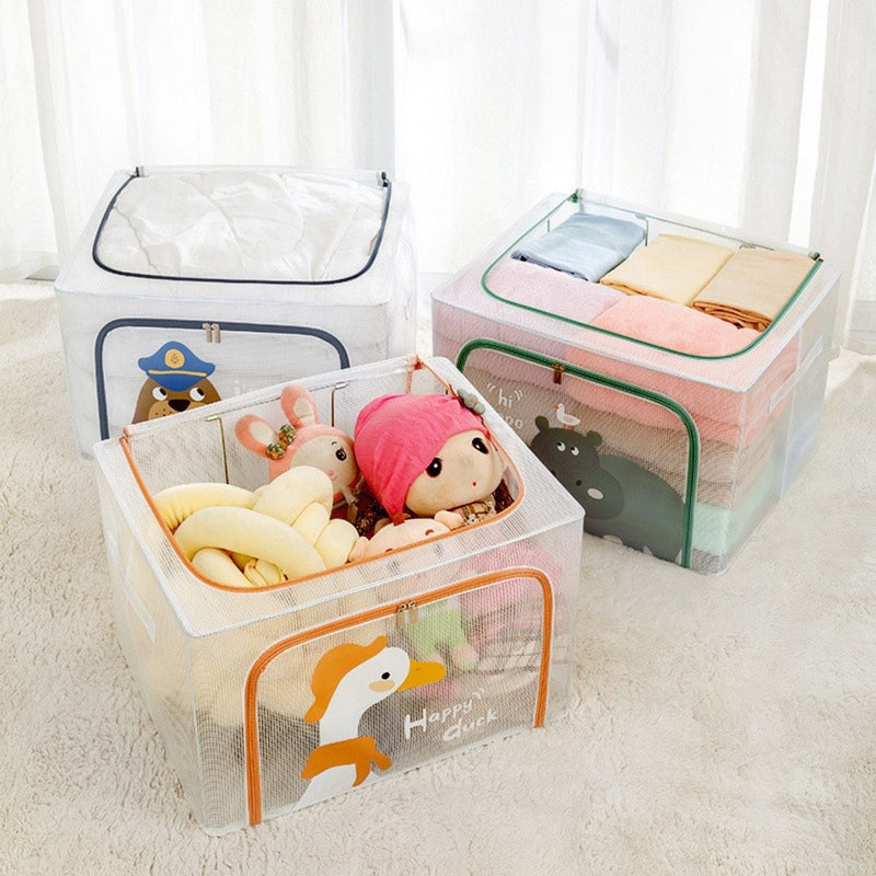 Organizador Infantil com Zíper – Grande (66L) para Brinquedos e Roupas