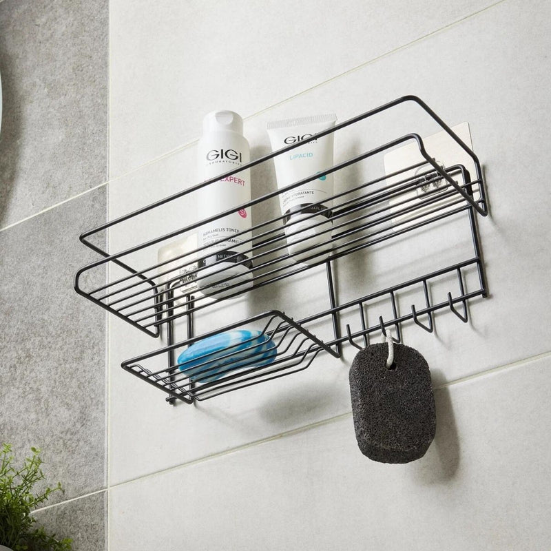 Prateleira Organizadora Shampoo Aramado + Adesivos ProFix™ [POUCAS UNIDADES]