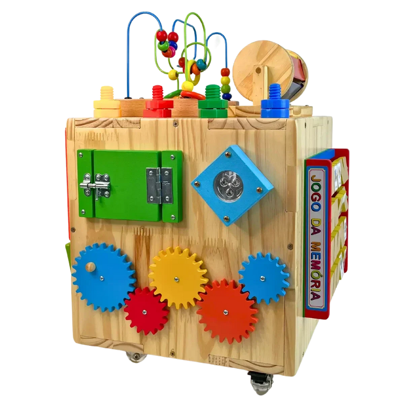 Cubo Sensorial Afeto 38x57cm com 17 atividades