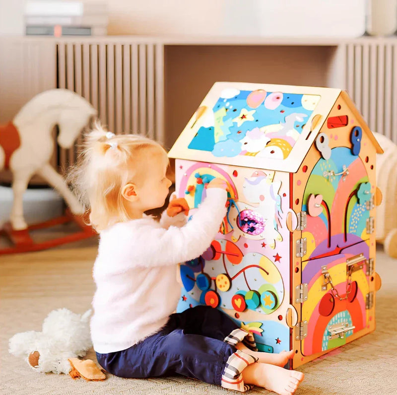 Casinha Sensorial Divertida - Mdf Com Iluminação