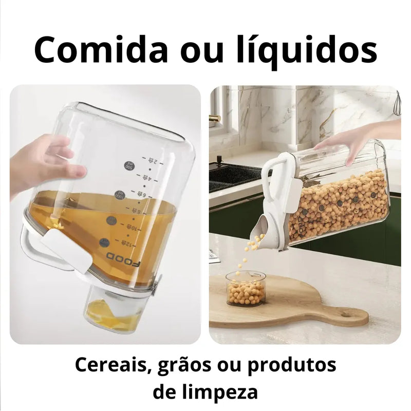 Kit Pote Premium Hermético Copo Medidor - Tazzi