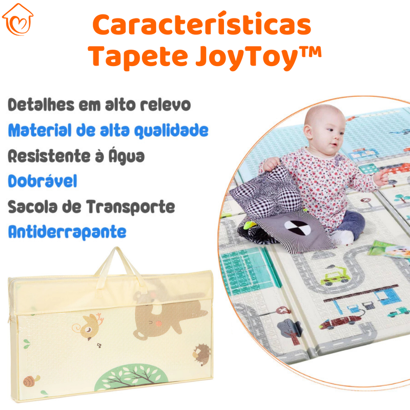 Tapete de Atividades Infantil Dobrável Dupla Face JoyToy 200x150cm - ÚLTIMAS UNIDADES