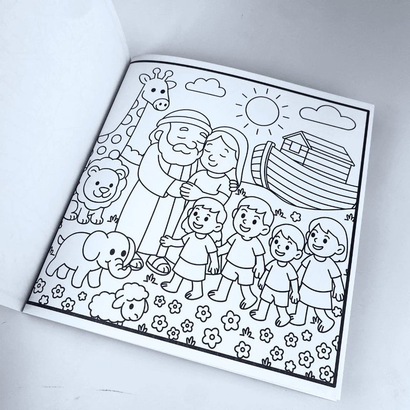 Kit Bible Goods Arca de Noé + Milagres de Jesus - Livro de Colorir